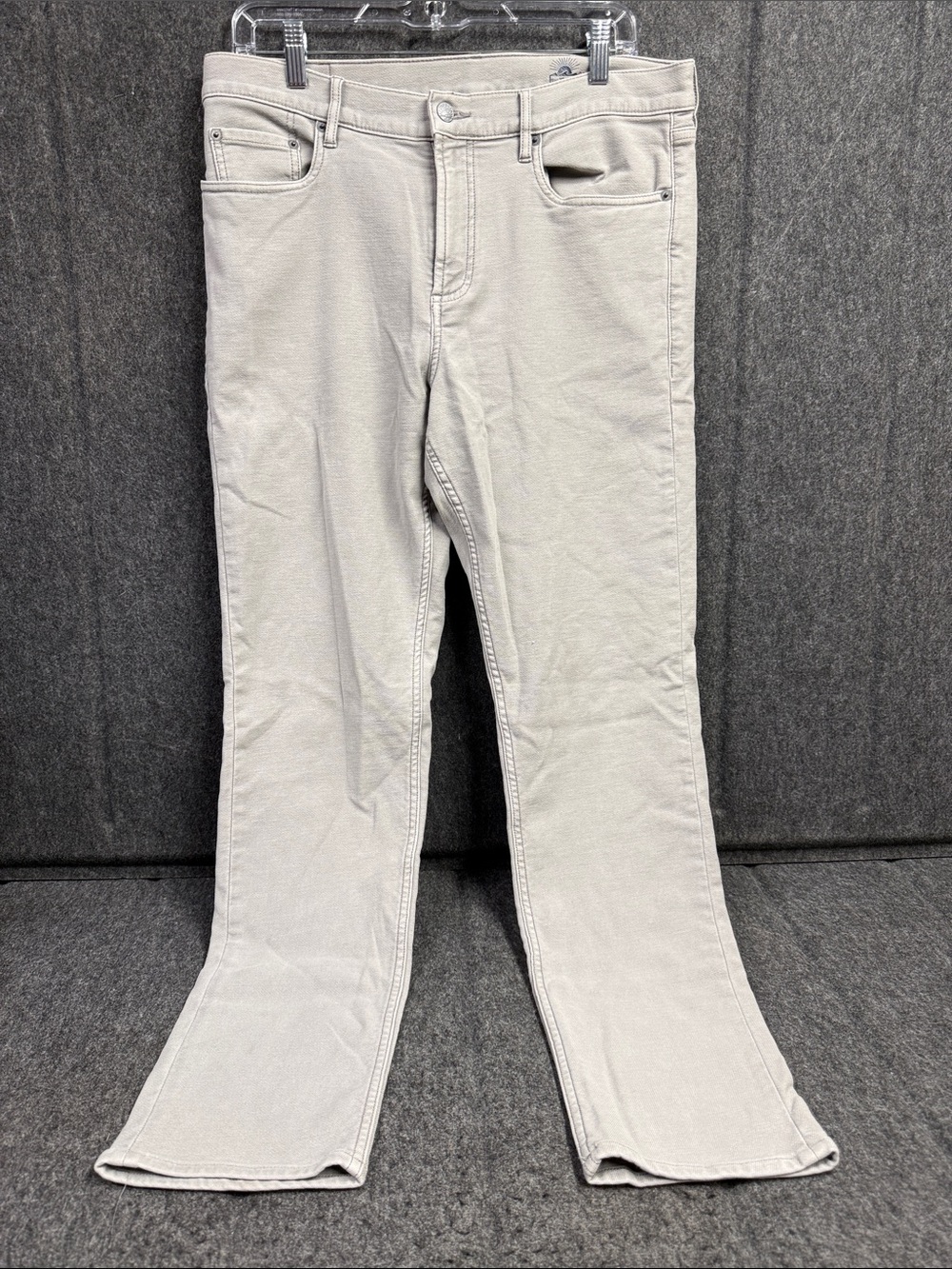Faherty Light Gray Flare Jeans